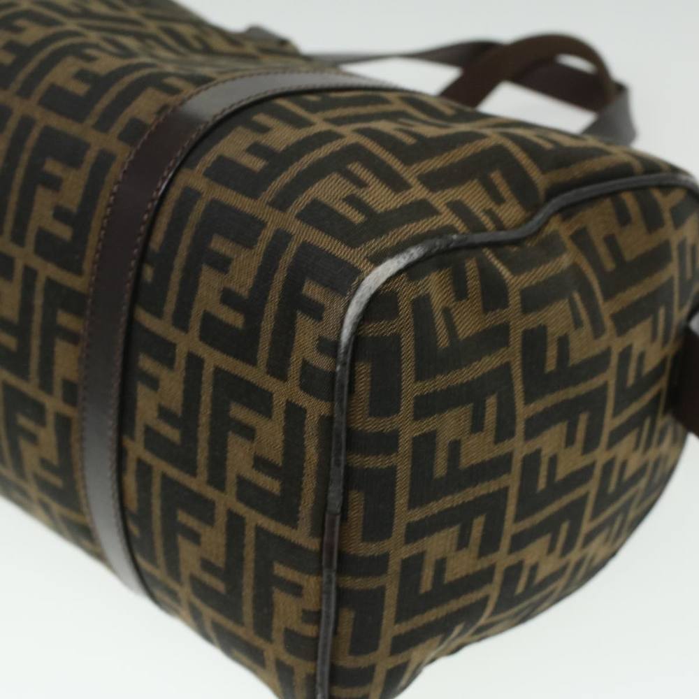 FENDI Zucca Canvas Hand Bag Brown Black Auth 36763 - Picture 15 of 16